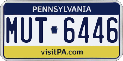 PA license plate MUT6446