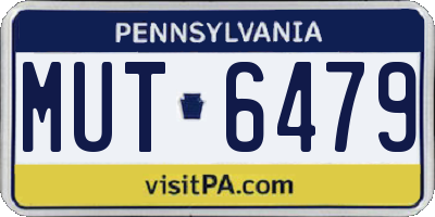 PA license plate MUT6479