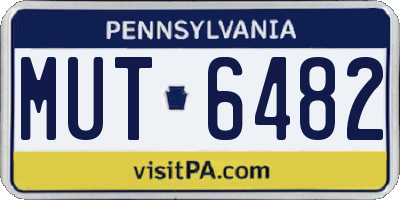 PA license plate MUT6482