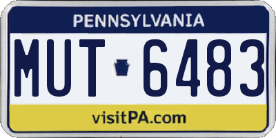 PA license plate MUT6483