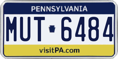 PA license plate MUT6484