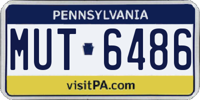 PA license plate MUT6486