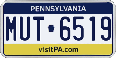 PA license plate MUT6519