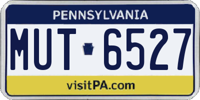 PA license plate MUT6527