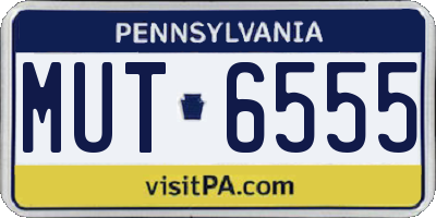 PA license plate MUT6555