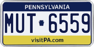 PA license plate MUT6559