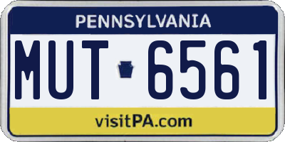 PA license plate MUT6561