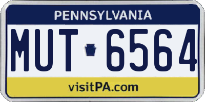 PA license plate MUT6564