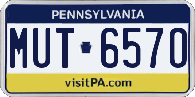 PA license plate MUT6570