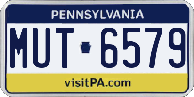 PA license plate MUT6579
