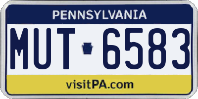 PA license plate MUT6583