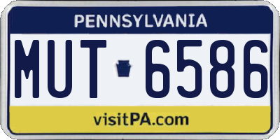 PA license plate MUT6586
