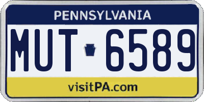 PA license plate MUT6589
