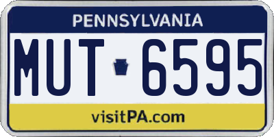 PA license plate MUT6595