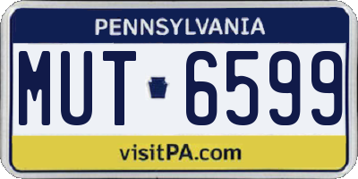 PA license plate MUT6599