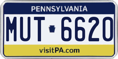 PA license plate MUT6620