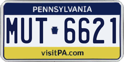 PA license plate MUT6621