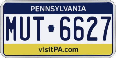 PA license plate MUT6627