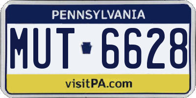 PA license plate MUT6628