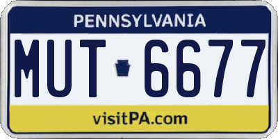 PA license plate MUT6677