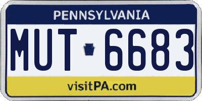 PA license plate MUT6683