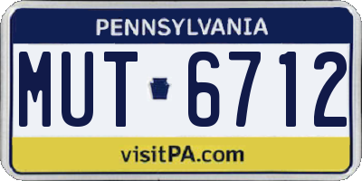 PA license plate MUT6712