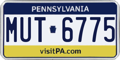 PA license plate MUT6775
