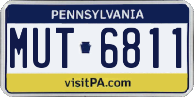 PA license plate MUT6811