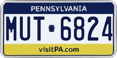 PA license plate MUT6824