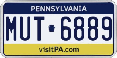 PA license plate MUT6889