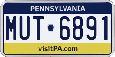 PA license plate MUT6891