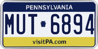 PA license plate MUT6894