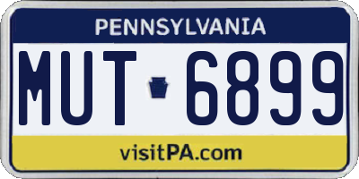 PA license plate MUT6899