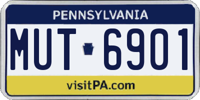 PA license plate MUT6901