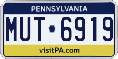 PA license plate MUT6919