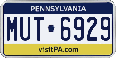PA license plate MUT6929