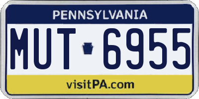PA license plate MUT6955