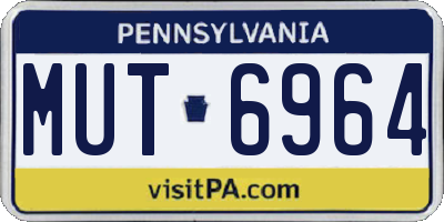 PA license plate MUT6964