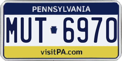 PA license plate MUT6970
