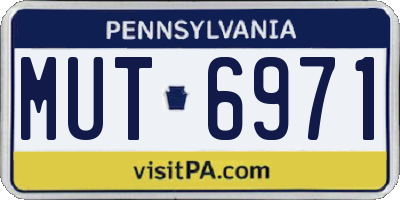 PA license plate MUT6971