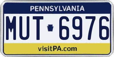 PA license plate MUT6976