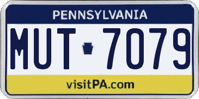 PA license plate MUT7079