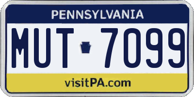 PA license plate MUT7099