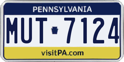 PA license plate MUT7124