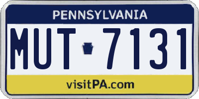 PA license plate MUT7131