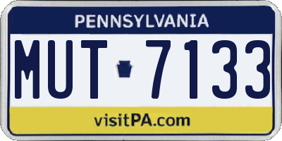 PA license plate MUT7133
