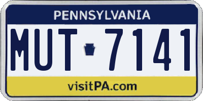 PA license plate MUT7141