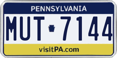 PA license plate MUT7144