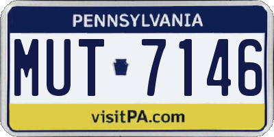 PA license plate MUT7146
