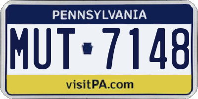 PA license plate MUT7148